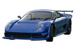 blue supercar