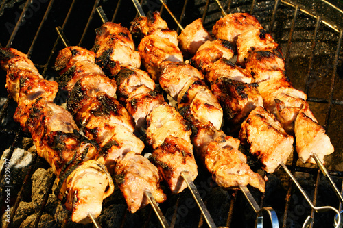 Photo: juicy roasted kebabs on the bbq juicy roasted kebabs on the bbq