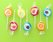 colorful sweet lollipops