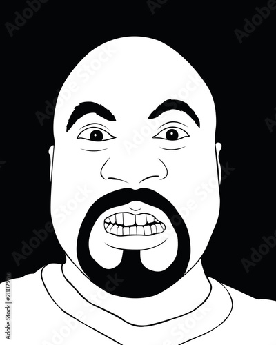 Illustration: raging man raging man