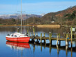 red boat on windermere