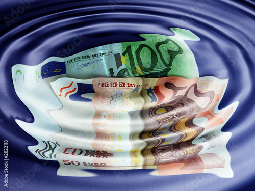 Illustration: geld unter wasser geld unter wasser