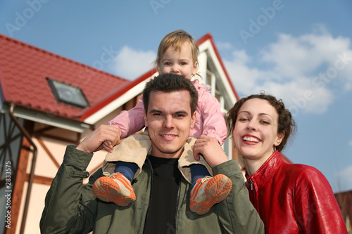 family with baby and house 2