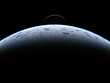 earth and moon seen from space