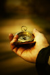 compass in hand
