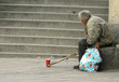 homeless disabled man