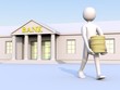 man & bank & money man & bank & money