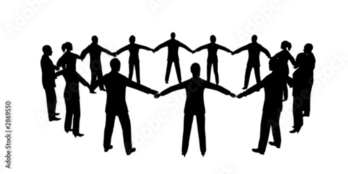 Illustration: people circle people circle