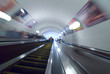 commuters in moscow metro on escalator steps commuters in moscow metro on escalator steps