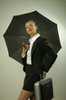 femme business parapluie