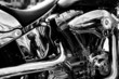 gros plan du moteur d'une moto de légende