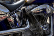 gros plan du moteur d'une moto de légende