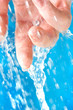 human hand and water