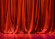 red velvet stage curtains