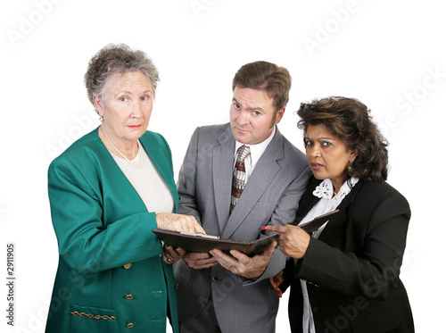 Photo: diverse business group - concerned diverse business group - concerned