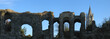 roman arena and saint eutrope church in saintes french city, fra