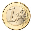 euro coin isolated on white