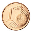 euro coin isolated on white