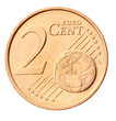 euro coin isolated on white