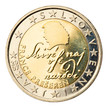 euro coin isolated on white