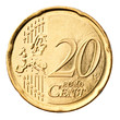 euro coin isolated on white