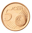 euro coin isolated on white
