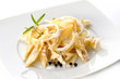 boiled stock fish with potato and cream sauce boiled stock fish with potato and cream sauce