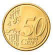 euro coin isolated on white