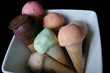 pure gelato icecreams in waffle cone