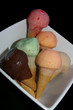 pure gelato icecreams in waffle cone