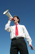 businessman with megaphone