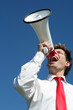 businessman with megaphone