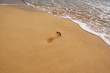 empreinte dans le sable
