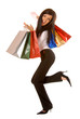 Photo: attractive brunette with shopping bags attractive brunette with shopping bags