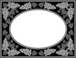 lilac frame/border,white on black