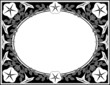 petunia border/frame, black and white