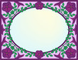 petunia frame, purples, letter size