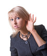 listening businesswoman