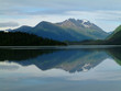 reflection of a mountain in alaska