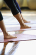 adult females in yoga class.