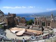 antique theatre, behind vulcan etna
