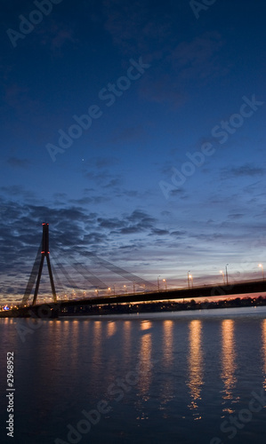 riga vansu bridge at night riga vansu bridge at night