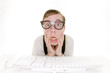Foto: surprised computer nerd surprised computer nerd