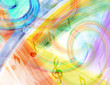 Computer Illustration Music Abstract Background Computer Illustration Music Abstract Background