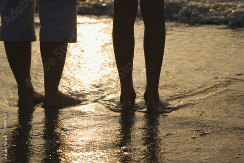 Photo: Feet in sand. Feet in sand.