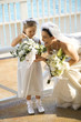 Photo: Bride and flowergirl. Bride and flowergirl.