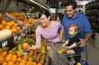 Family grocery shopping. Family grocery shopping.