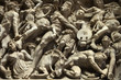 Relief sculpture of battle scene in the Vatican Museum, Rome, It