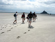 randonnée dans la baie du mont saint michel