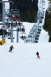 busy snow ski resort with chairlift